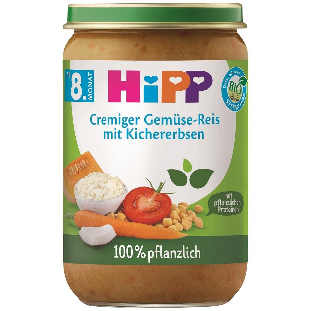 HiPP BIO Zelenina s rýží, cizrnou a hráškovým proteinem