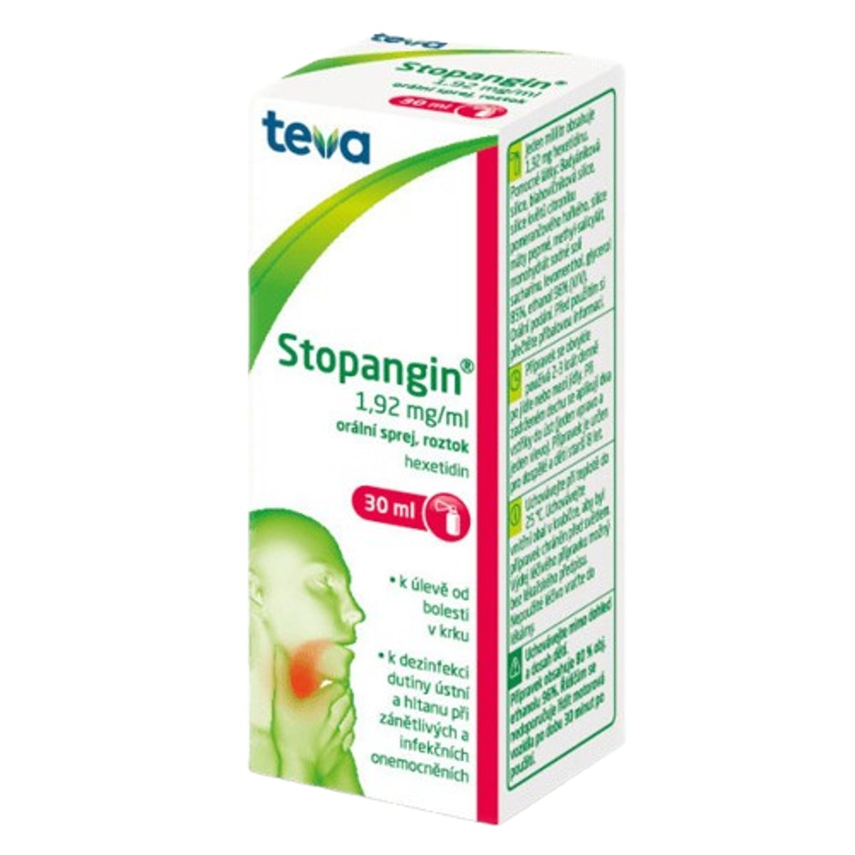 STOPANGIN 1,92MG/ML Orální sprej, roztok 1X30ML