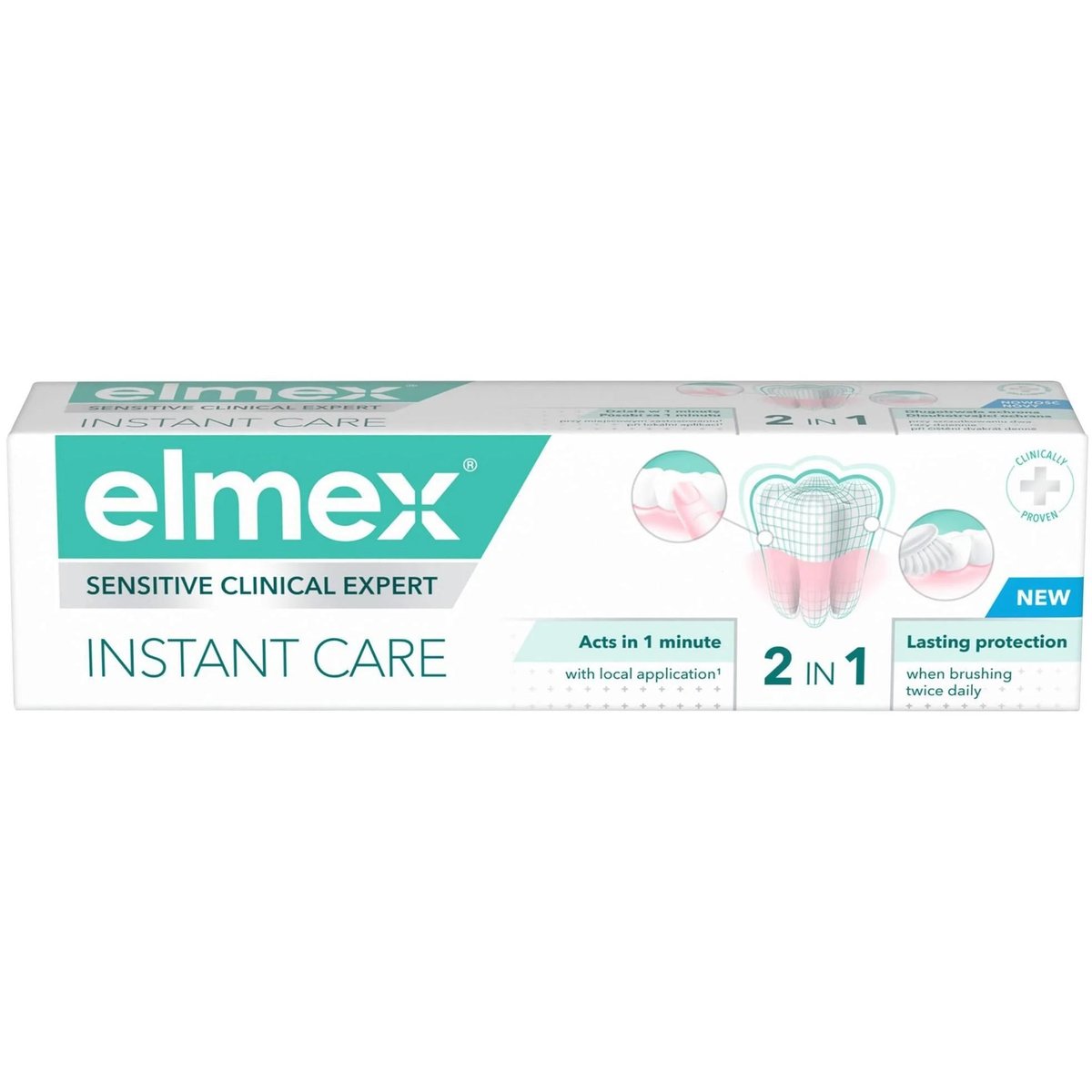 elmex Sensitive Clinical Expert Instant Care 2v1 zubní pasta