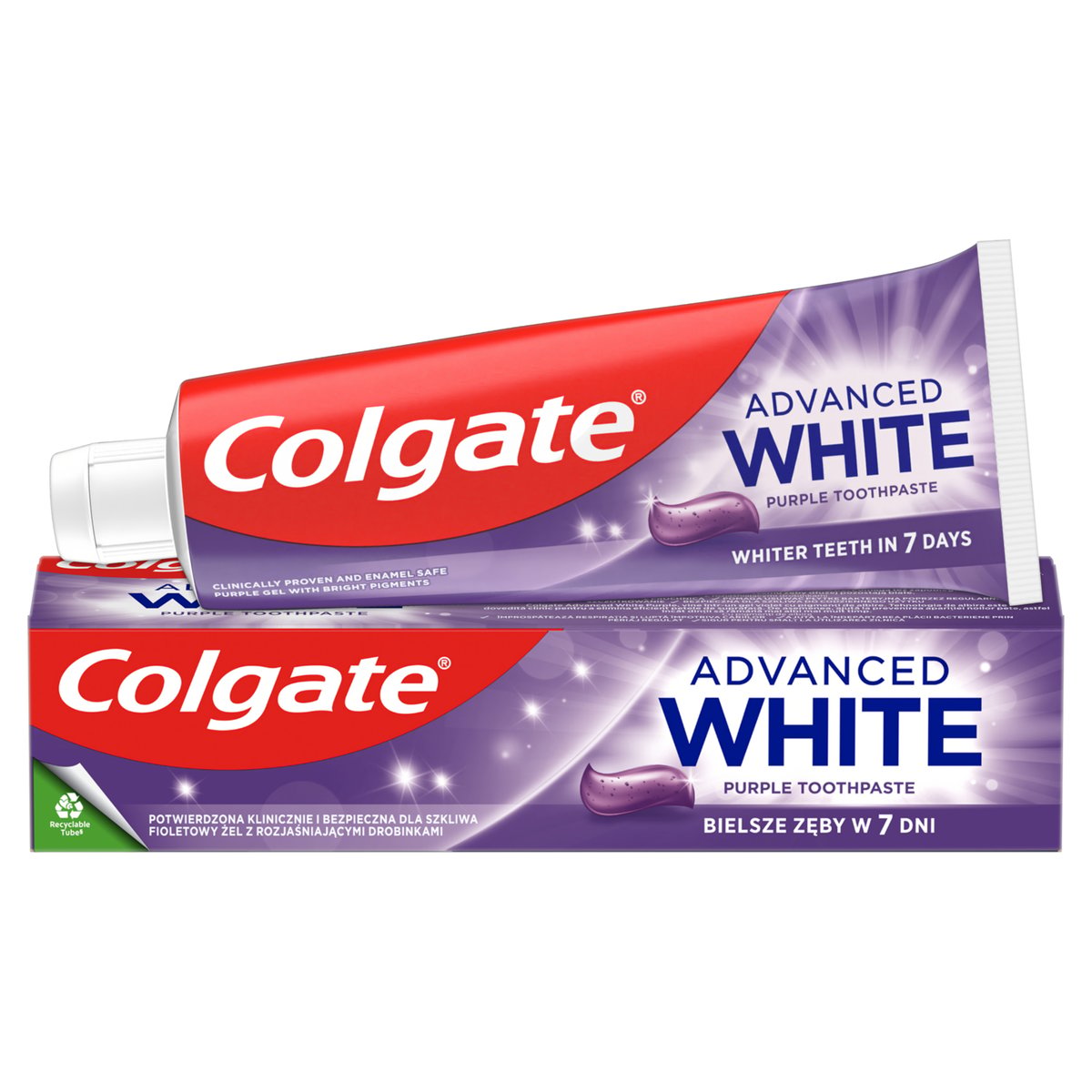 Levně Colgate Advanced White Purple zubní pasta