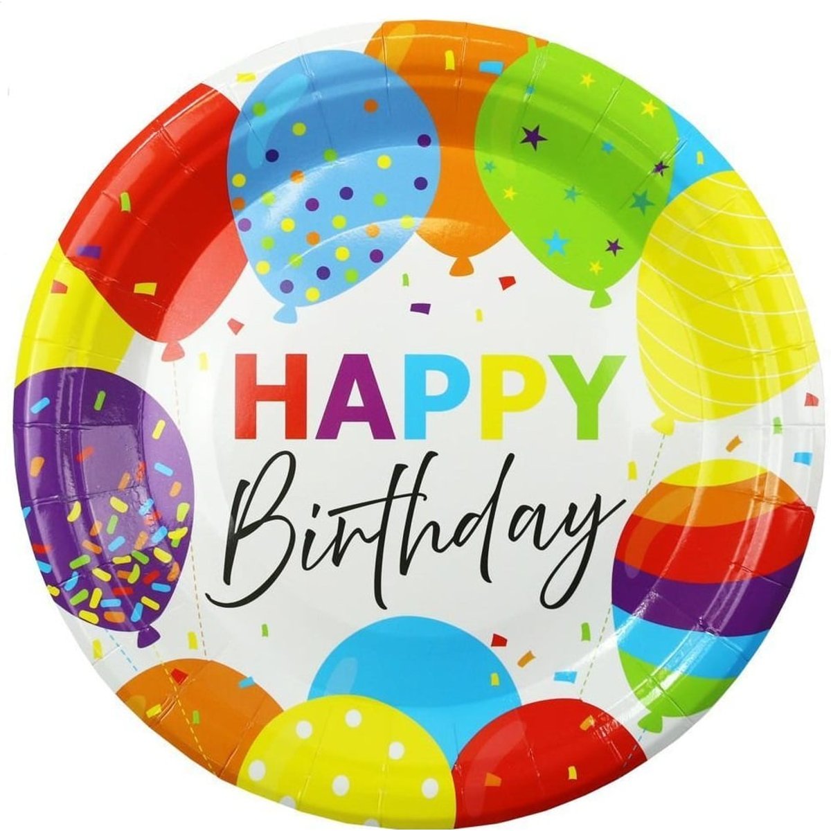 Luma Papírové talíře Happy Birthday 18 cm
