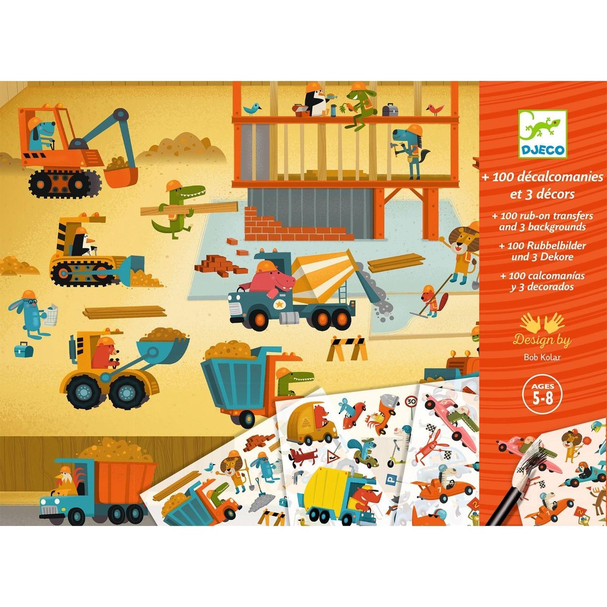 Djeco Sada s propisovacími obrázky Auta