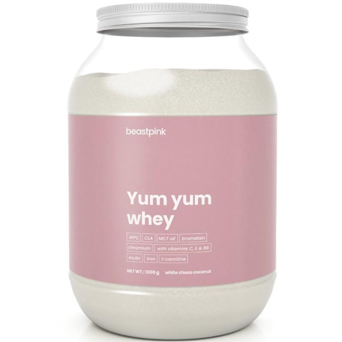 BeastPink Protein Yum Yum Whey 1000 g - bílá čokoláda/kokos