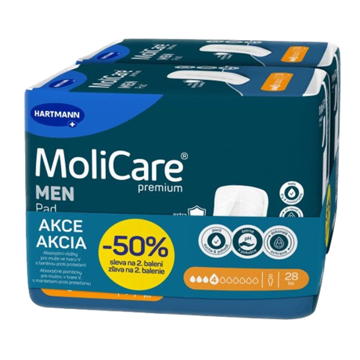 Levně MoliCare Men 4 kapky Duopack 2x14ks