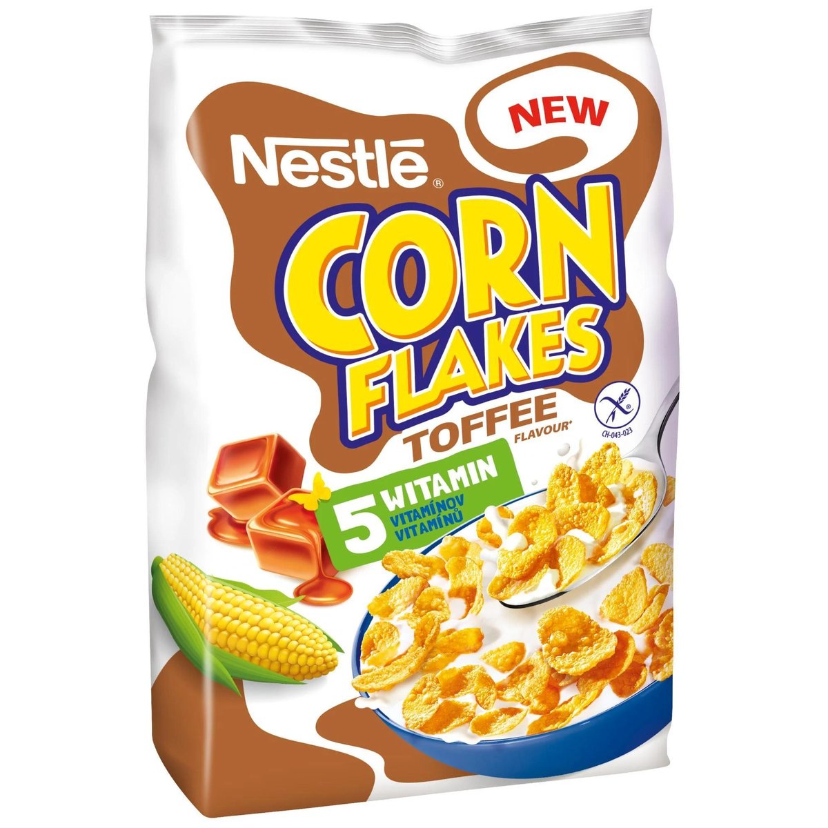 Nestlé Corn Flakes příchuť Toffee