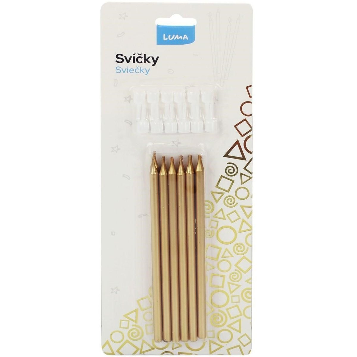 Luma Party svíčky zlaté