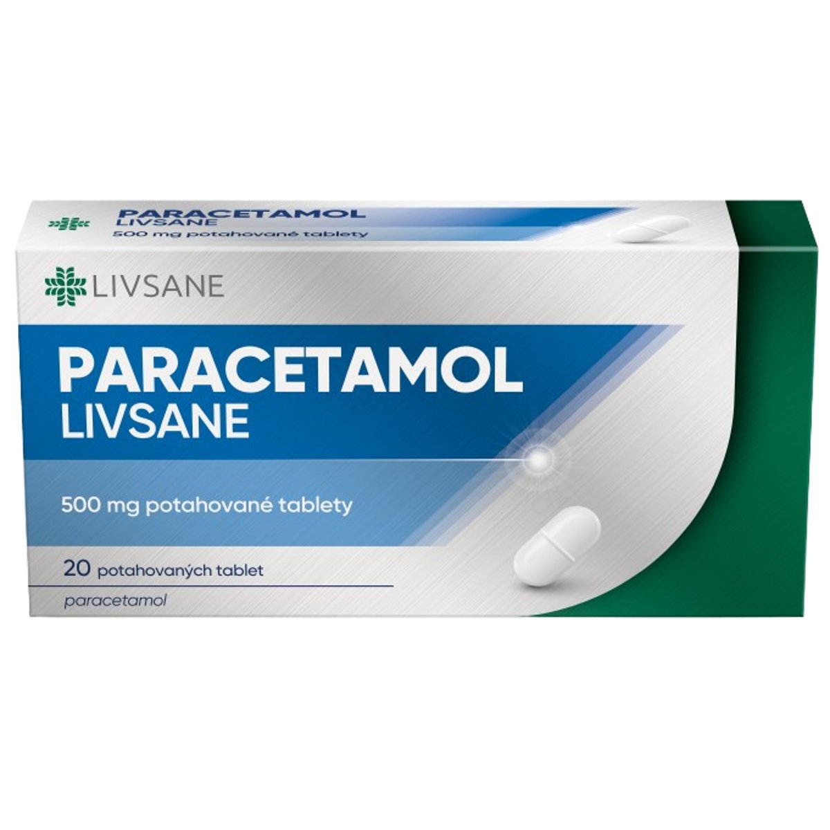 PARACETAMOL LIVSANE 500MG Potahovaná tableta 20
