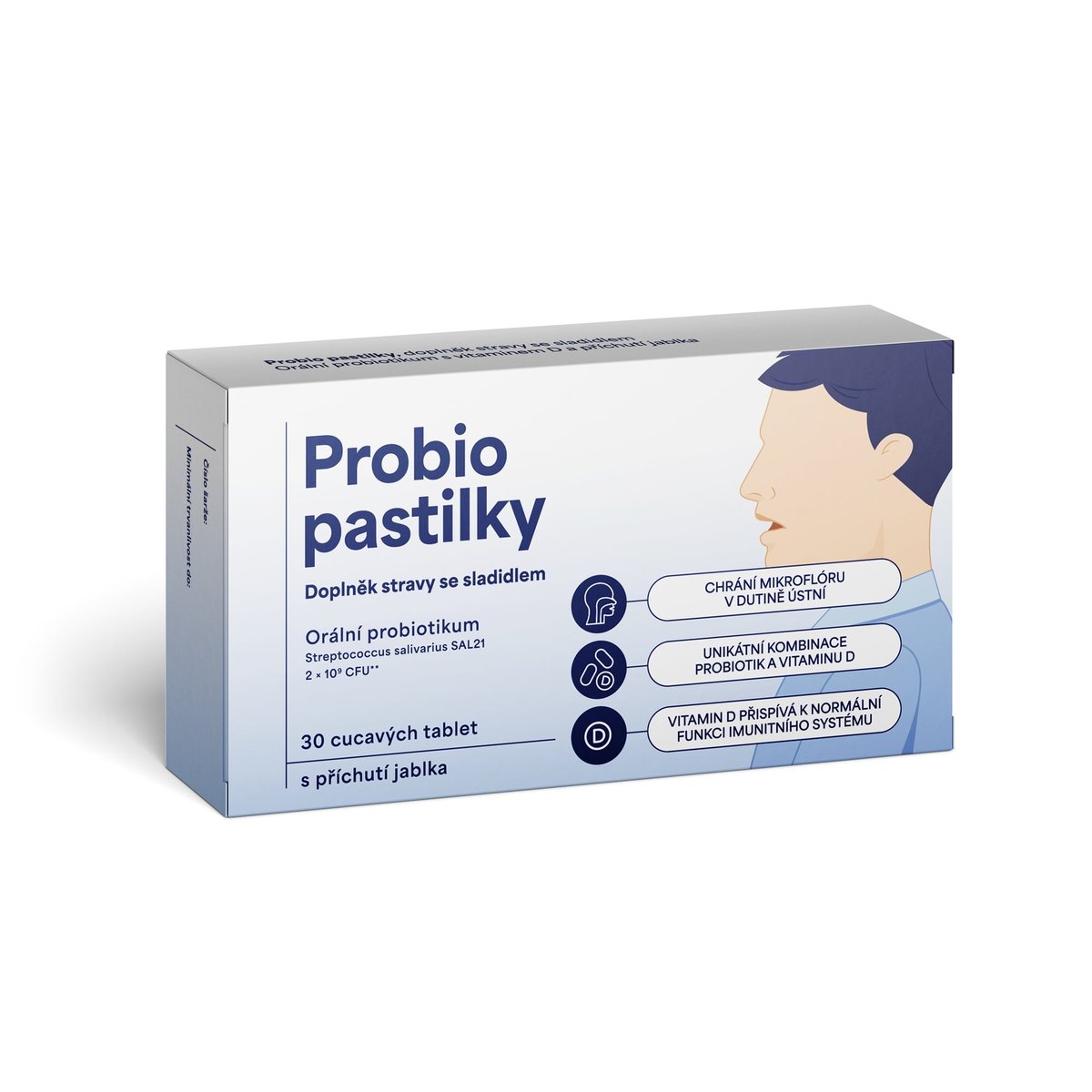 Probio pastilky s přích.jablka 30 cucavých tablet