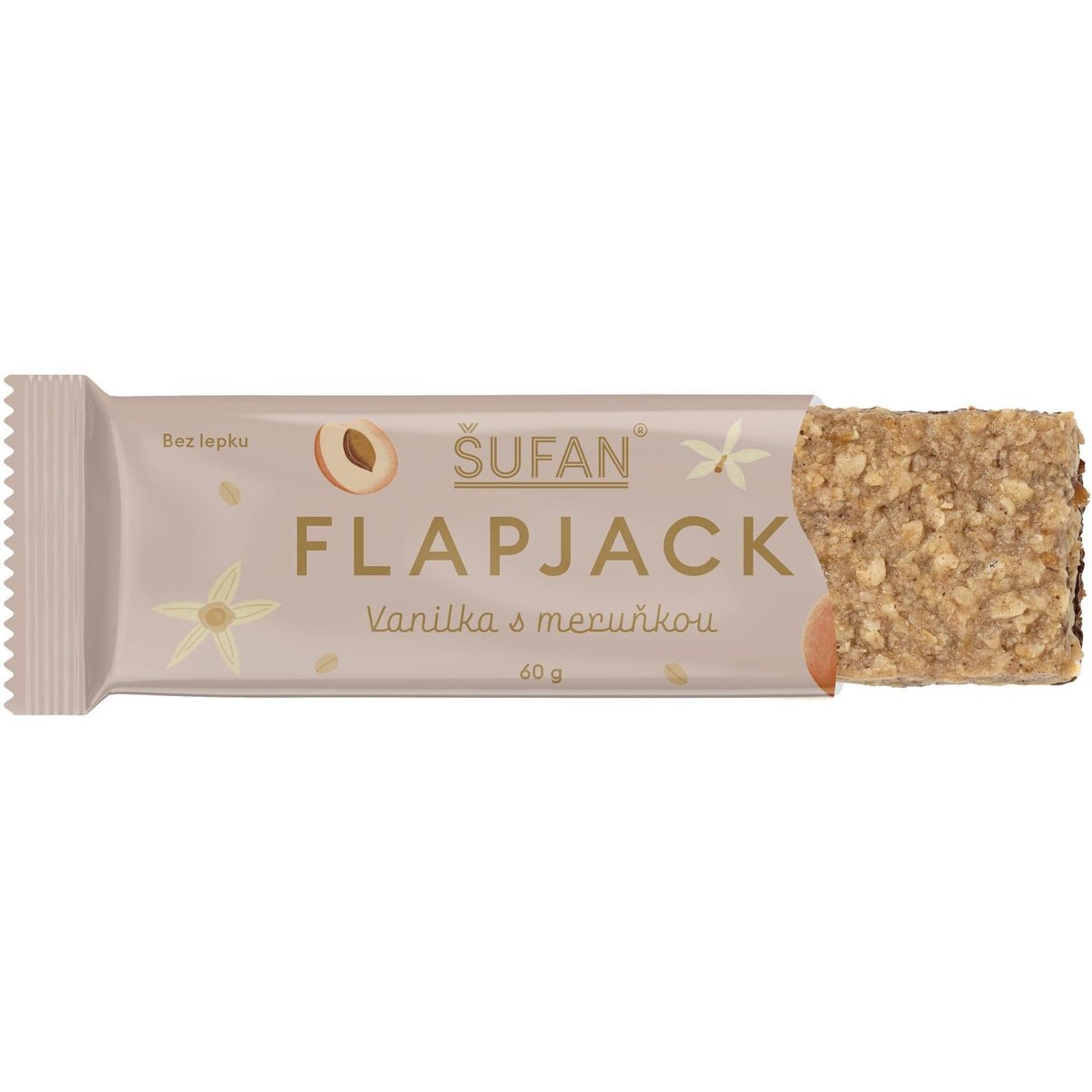 Šufan Flapjack 60 g - vanilka/ meruňka