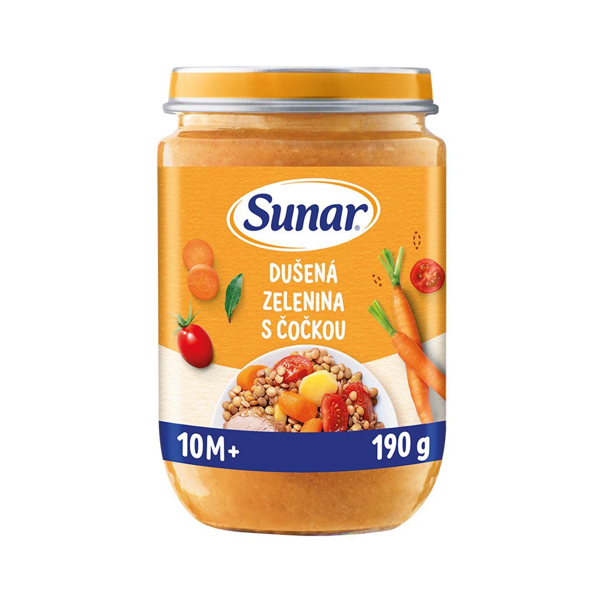 Sunar Příkrm dušená zelenina s čočkou