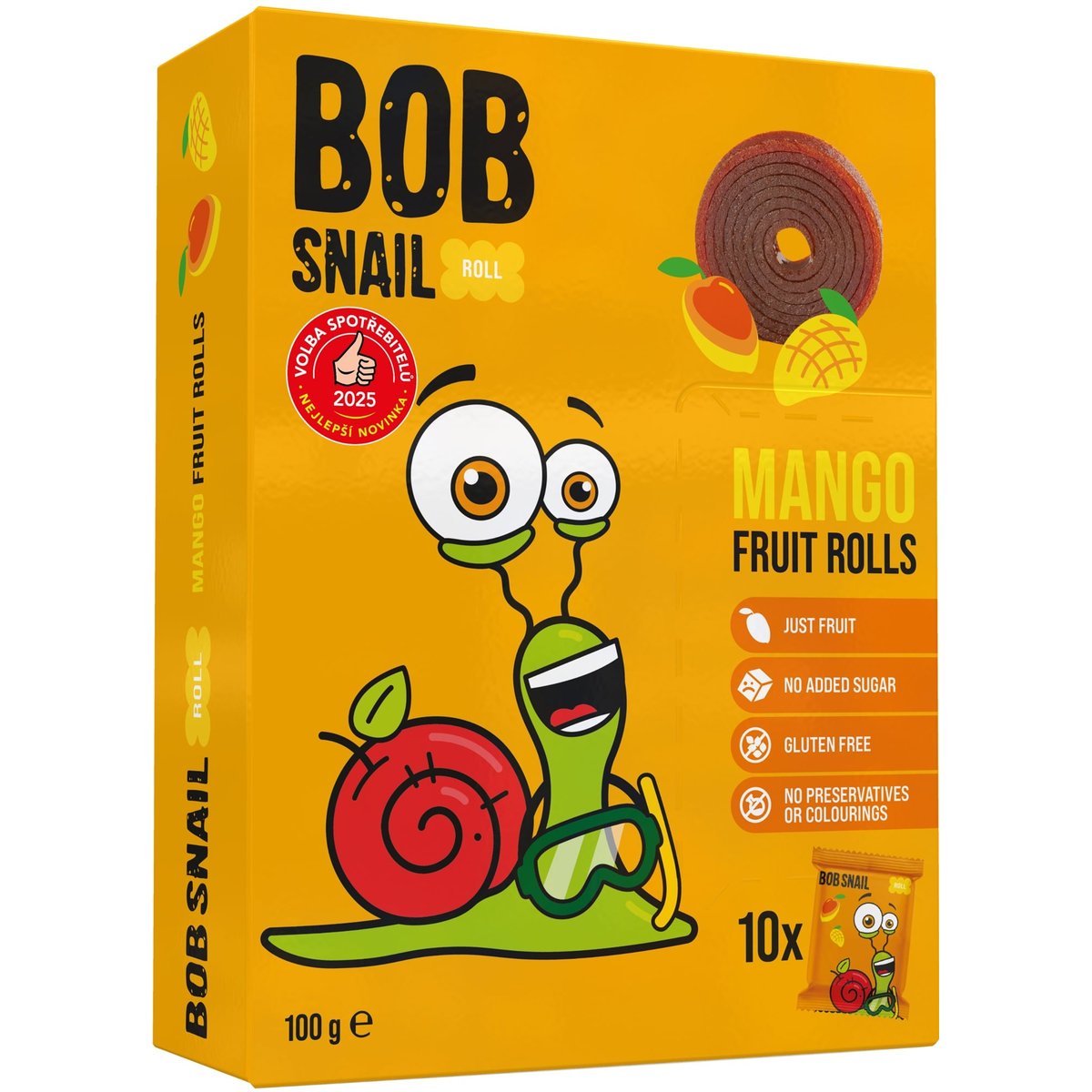 Šnek Bob Ovocné rolky mango