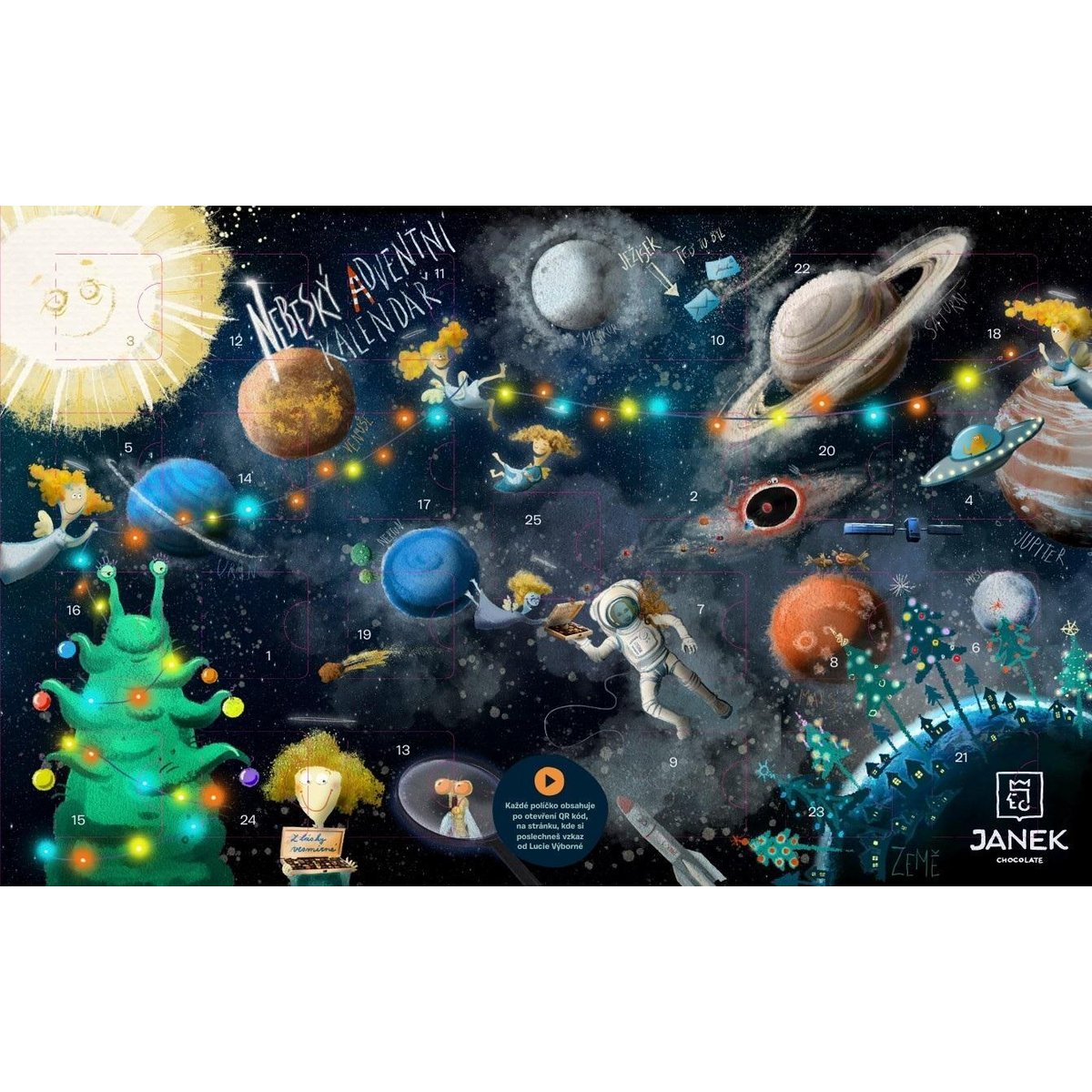Čokoládovna Janek Nebeský adventní kalendář 2025
