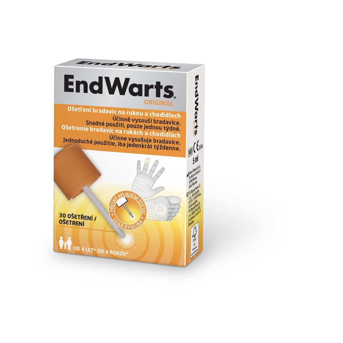 EndWarts ORIGINAL roztok k odstranění bradavic 5ml