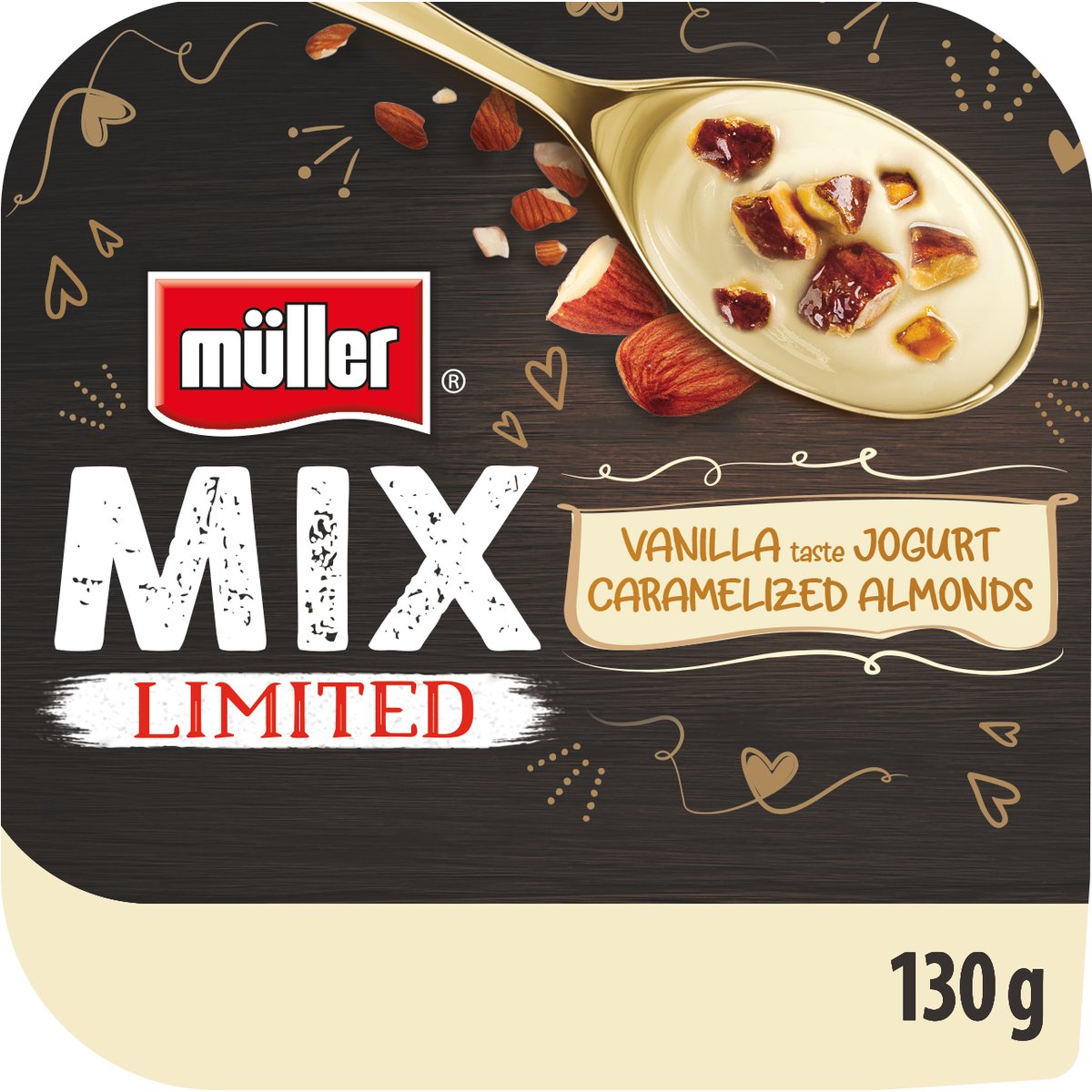 Müller Mix Jogurt s karamelizovanými mandlemi