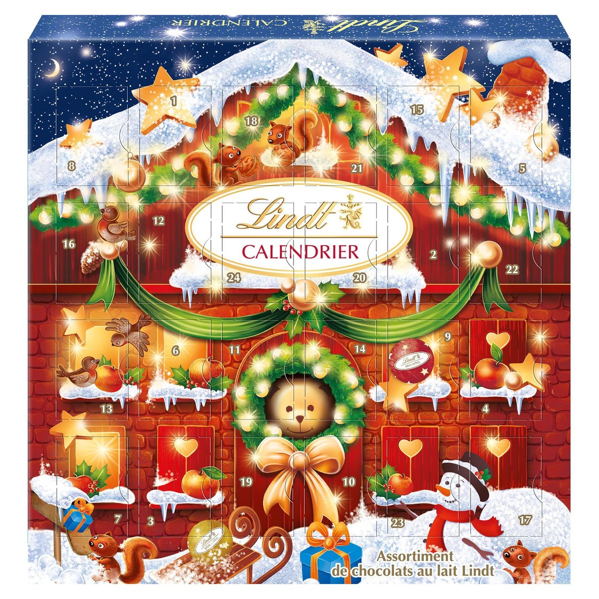 Adventní čokoládový kalendář, Lindt Teddy, 124 g