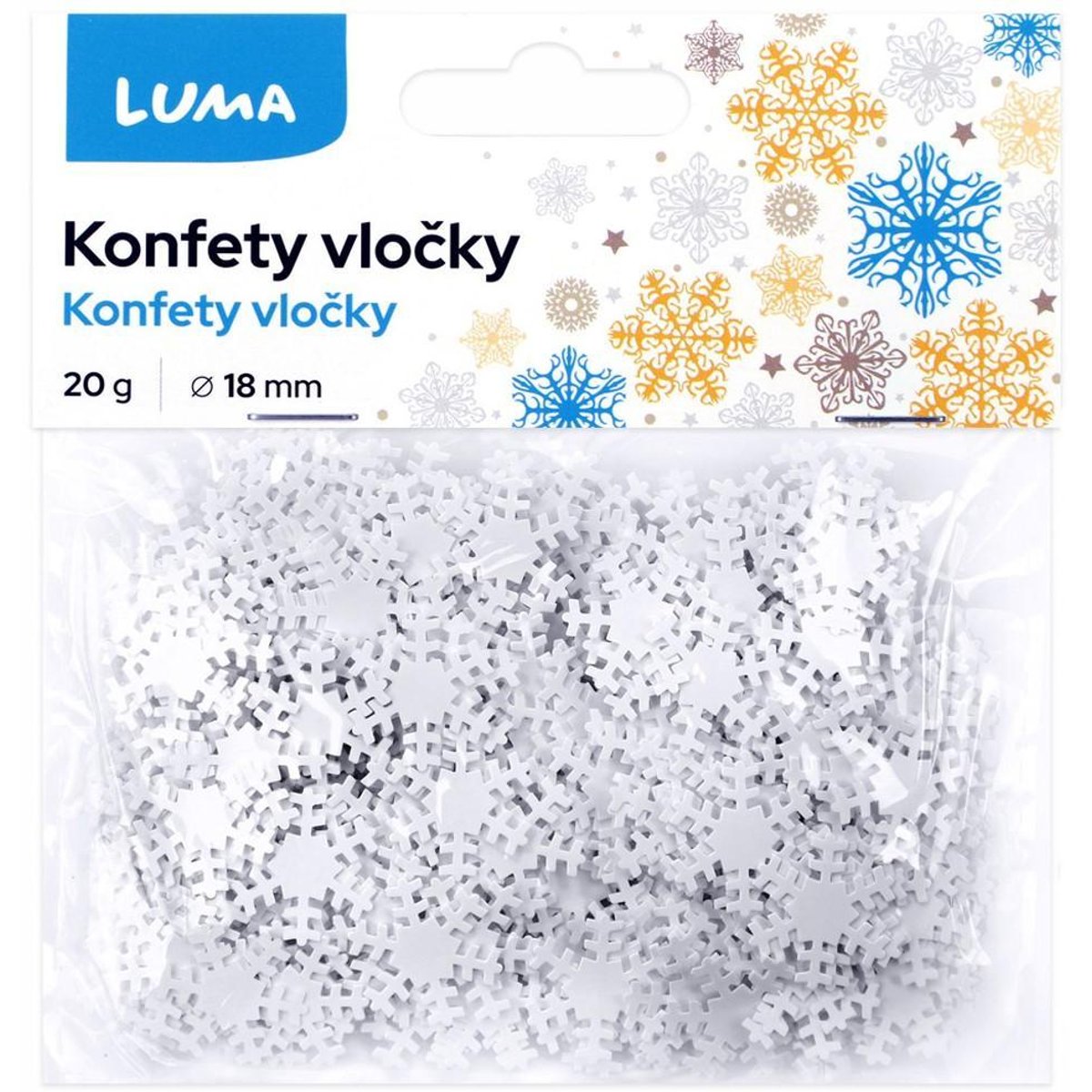 Konfety VLOČKY bílé 20g LUMA LUMA trading s.r.o.
