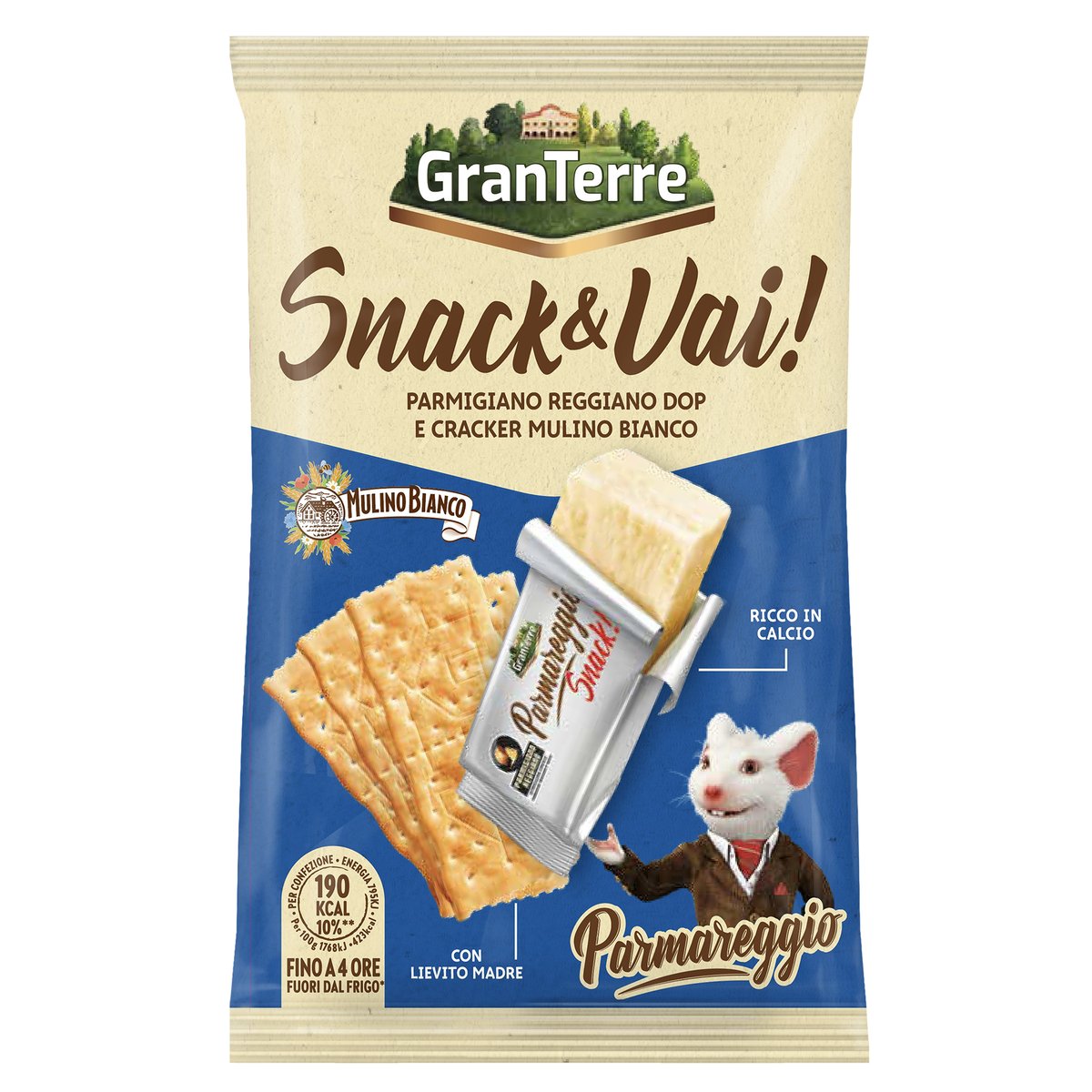 Parmereggio Snack & Vai Parmigiano Reggiano CHOP a krekry Mulino Bianco