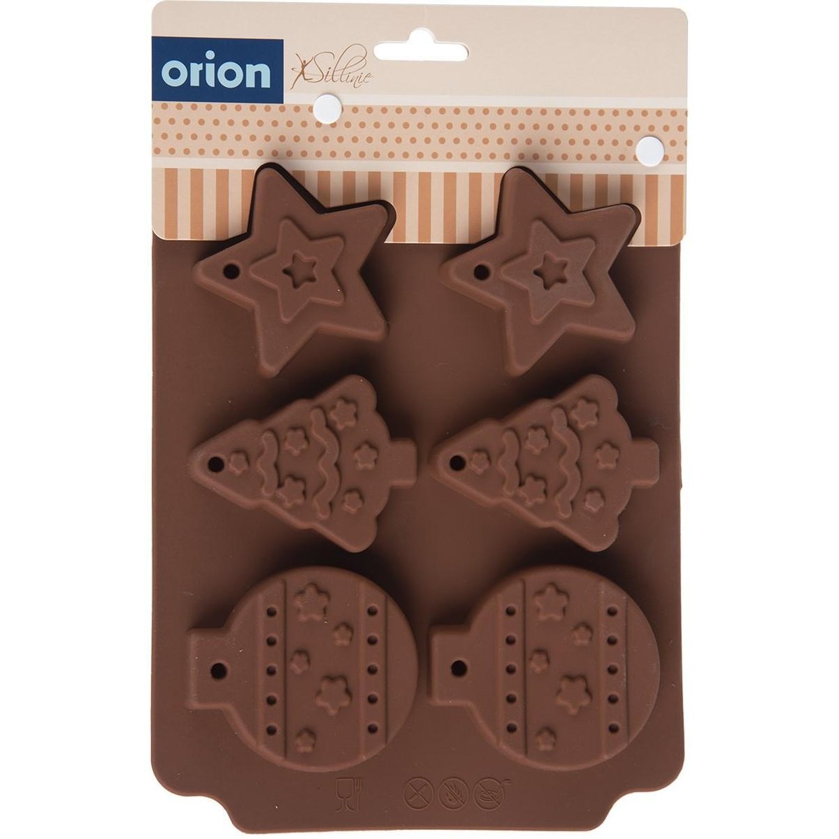 Orion Vánoční silikonová forma hnědá – ozdoby
