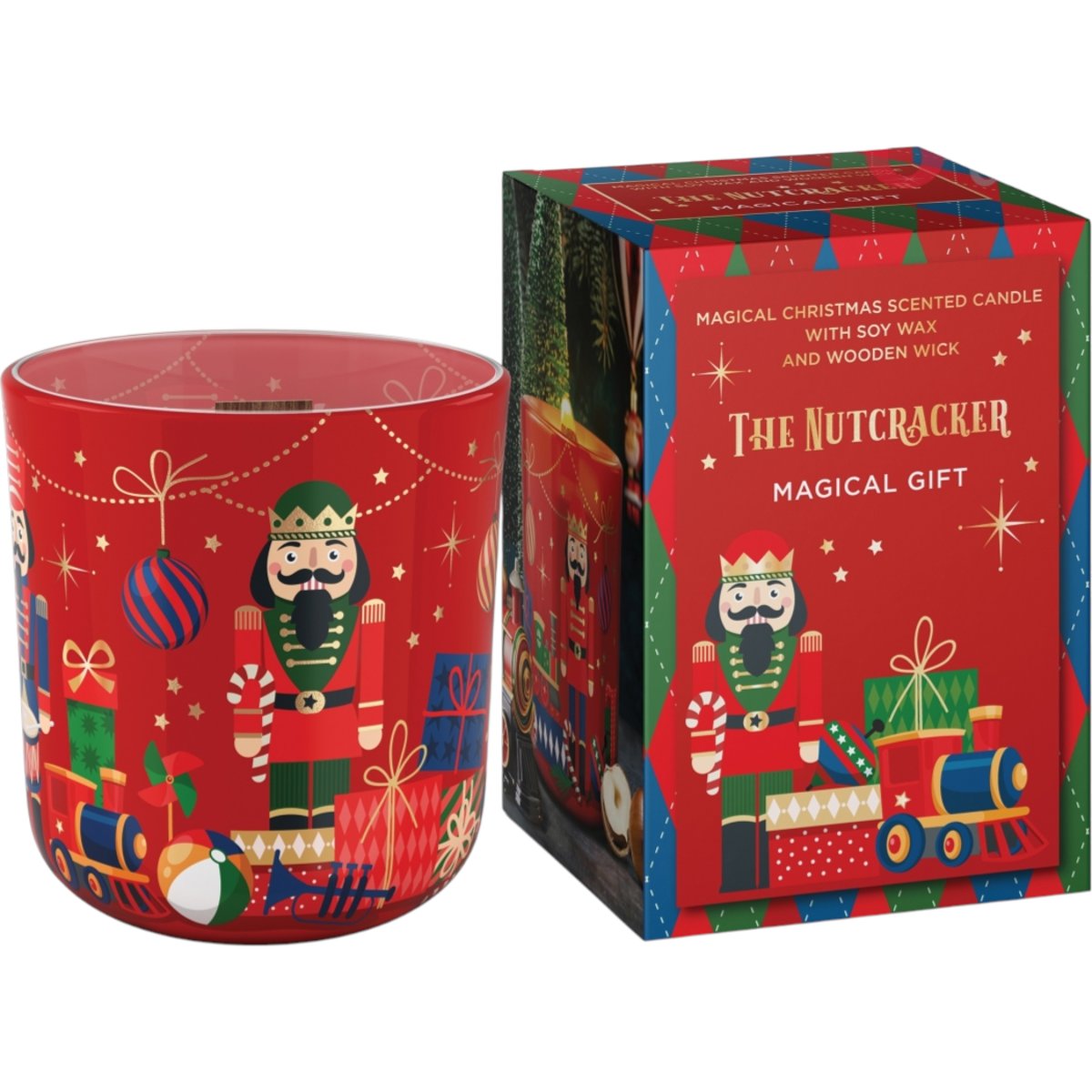 Bartek Vonná svíčka ve skle s dřevěným knotem – Louskáček