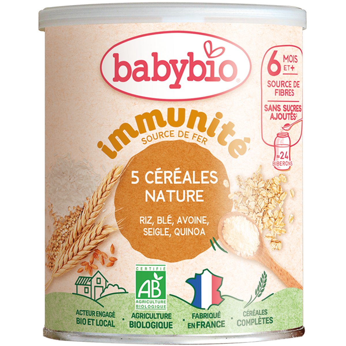 Babybio Immunité nemléčná pětizrnná obilná kaše