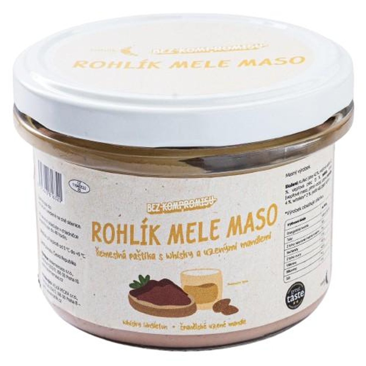Rohlik.cz Řemeslná paštika s whisky a uzenými mandlemi