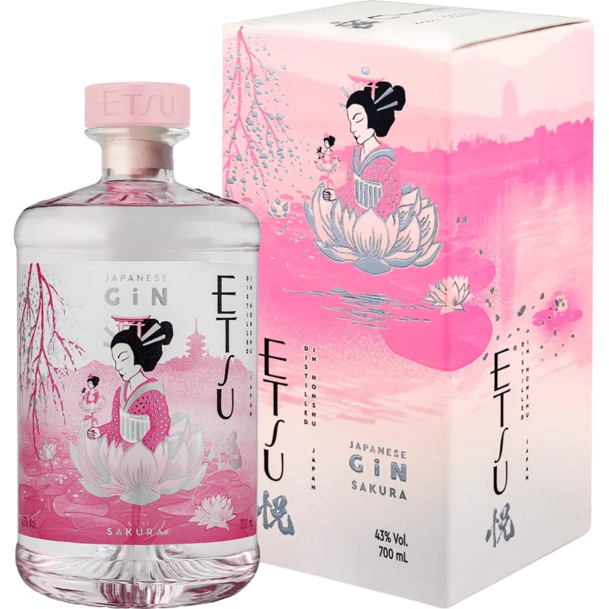 Etsu Sakura Japanese Gin 43% obj. dárkové balení