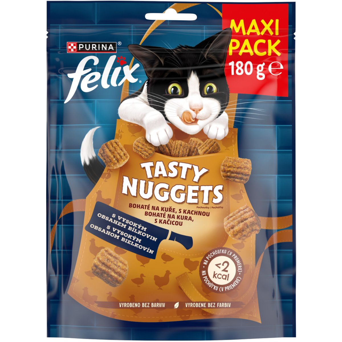 Felix Tasty Nuggets pamlsky pro kočky – kuře a kachna