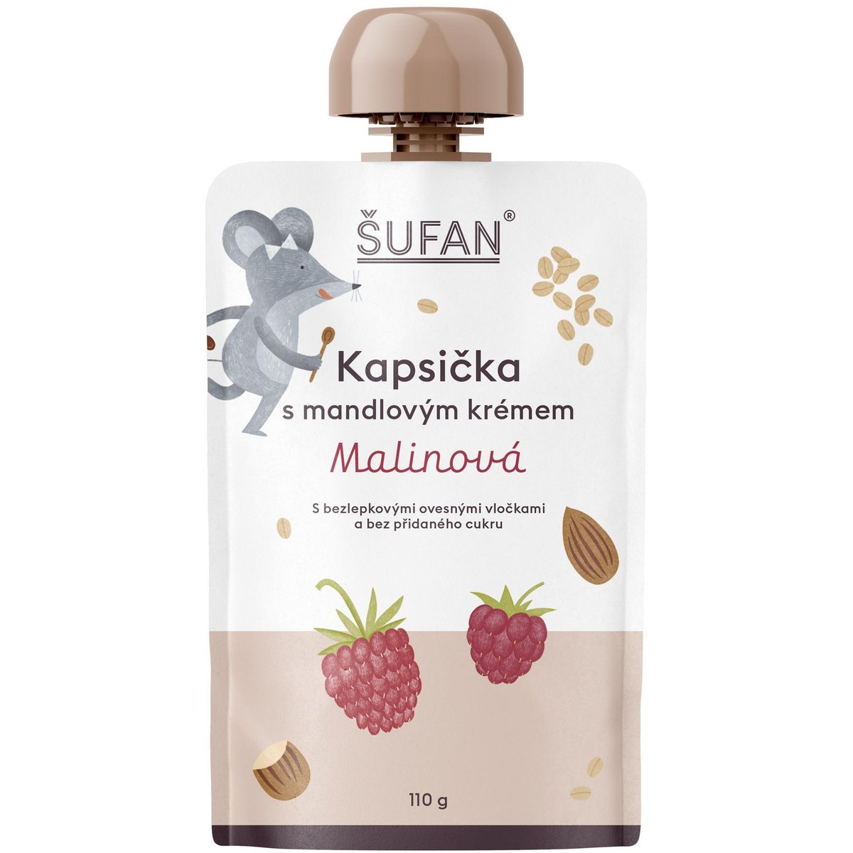 Šufan Kapsička s mandlovým krémem – malinová