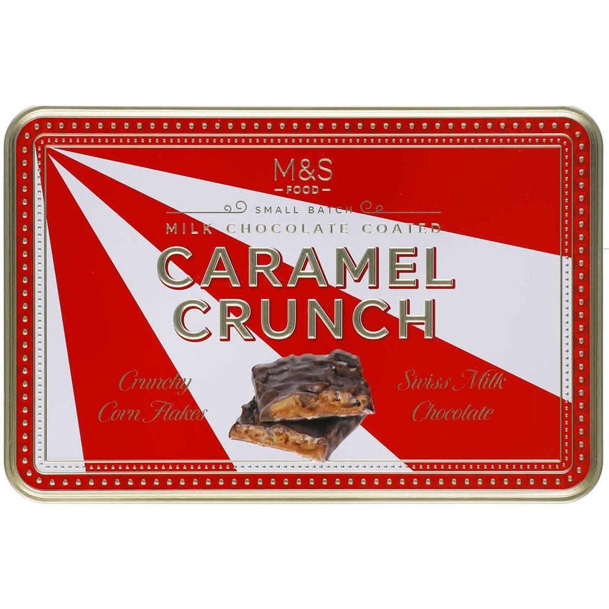 M&S Švýcarská mléčná čokoláda s karamelem a kukuřičnými lupínky