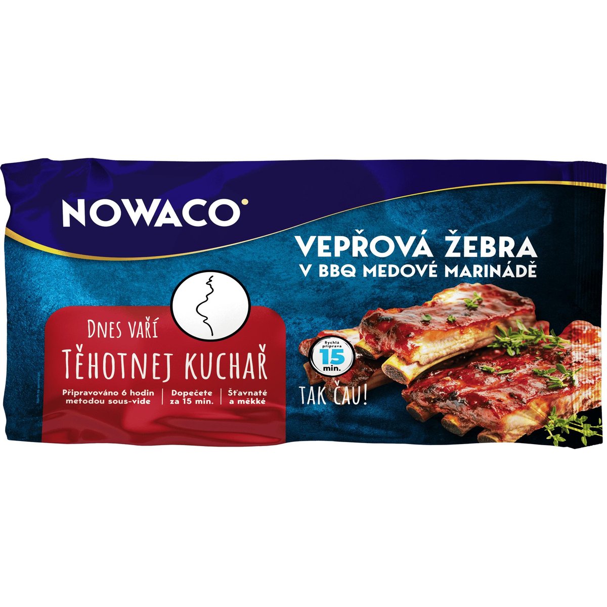Nowaco Těhotnej kuchař Vepřová žebra BBQ sous-vide