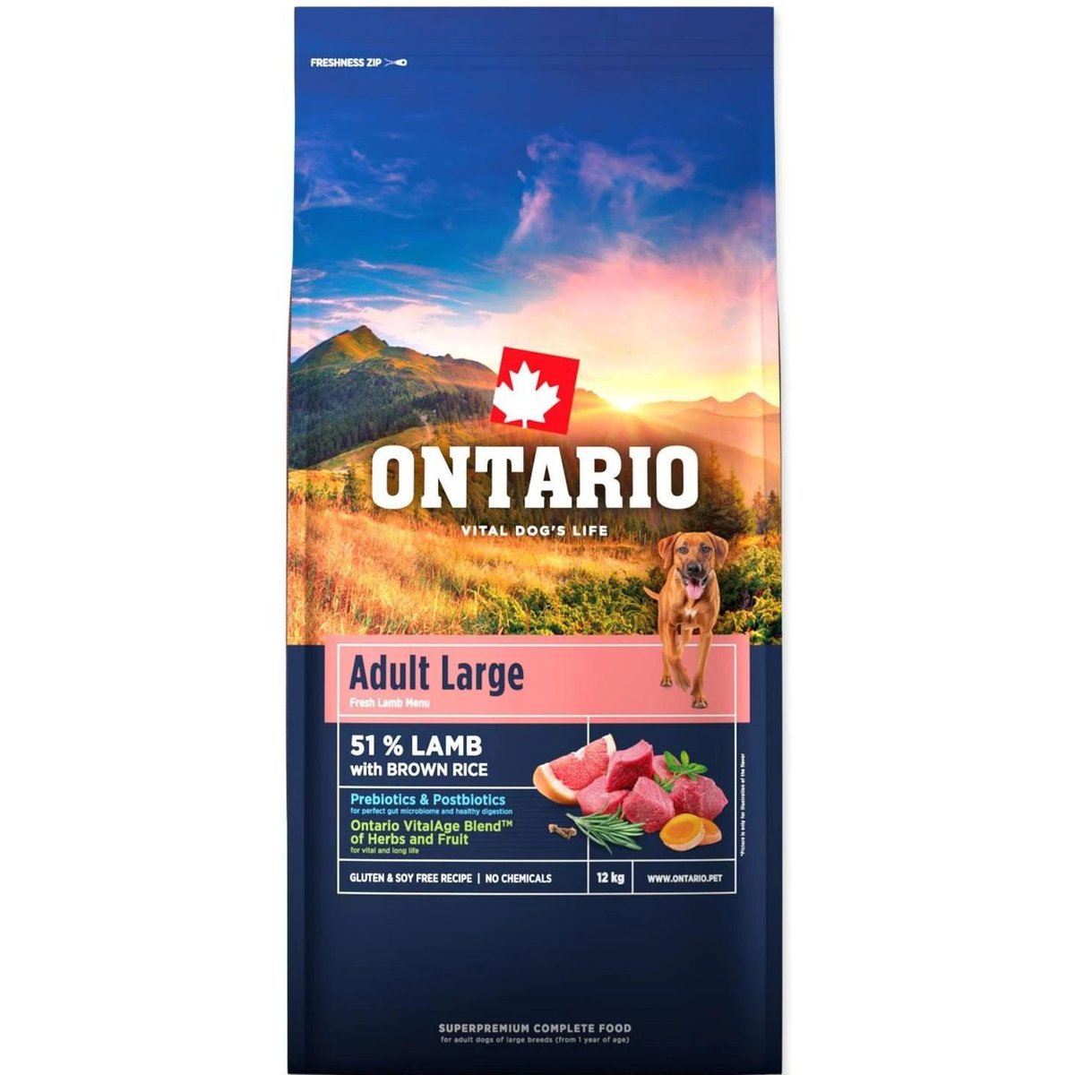Ontario Adult Large granule s jehněčím a rýží pro psy