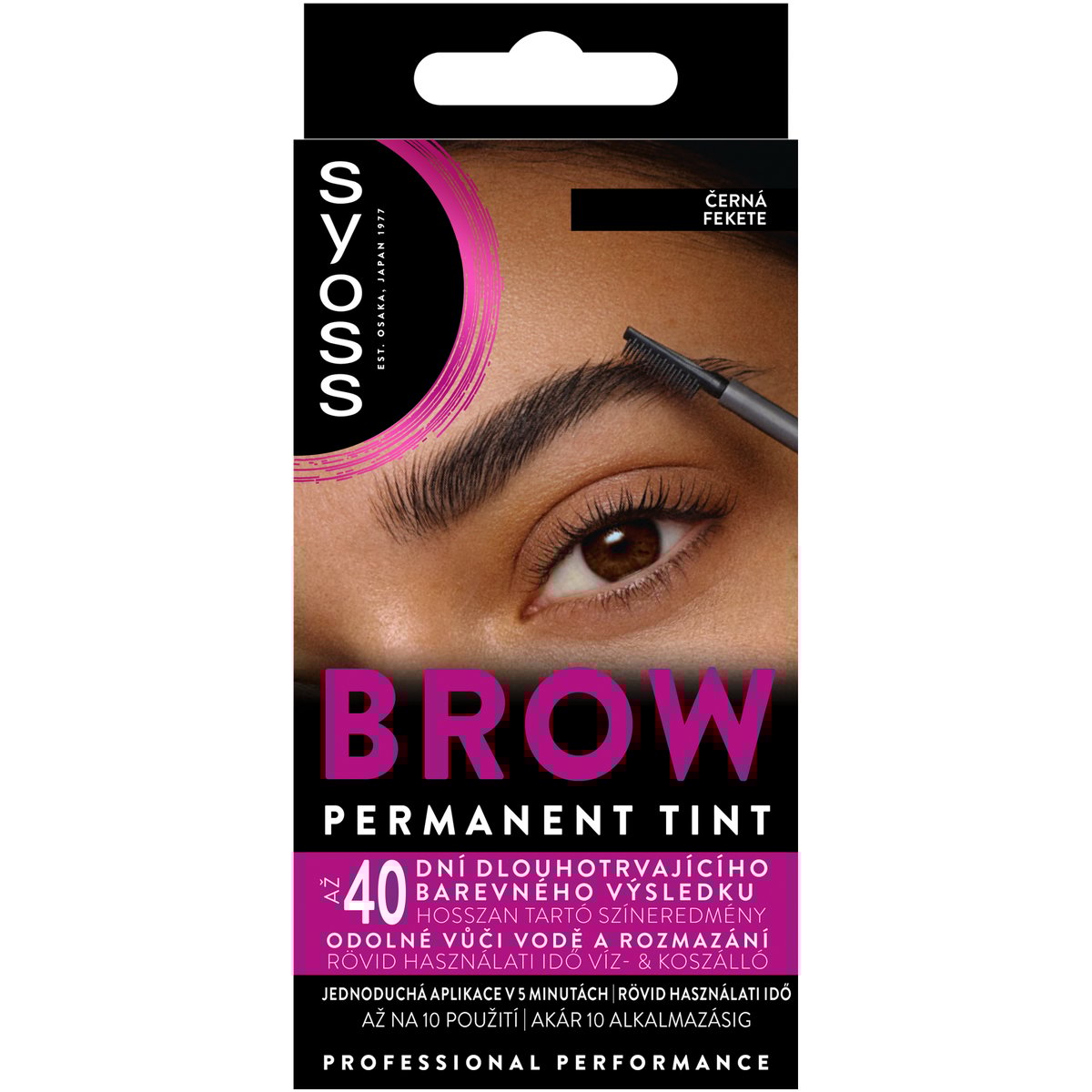 Syoss Brow Tint barva na obočí odstín Černá 10 ml