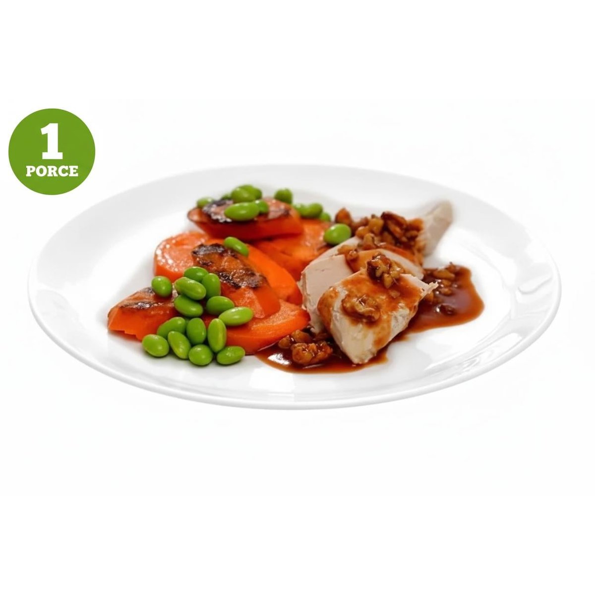 Kuřecí prsa s opečenou karotkou a bbq omáčkou (set k přípravě hotového jídla)