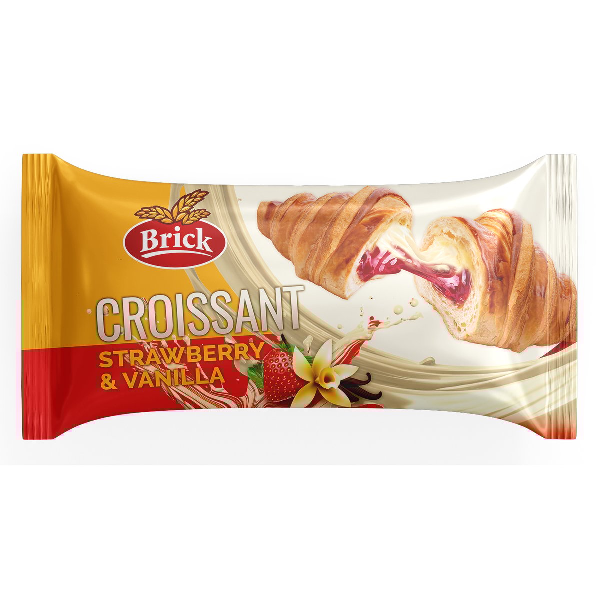 Brick Croissant vanilka a jahoda