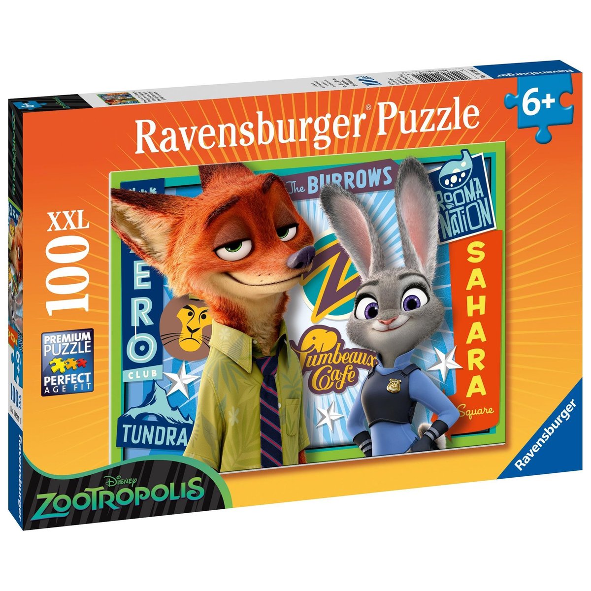 Ravensburger Zootropolis Město zvířat puzzle 100 dílků