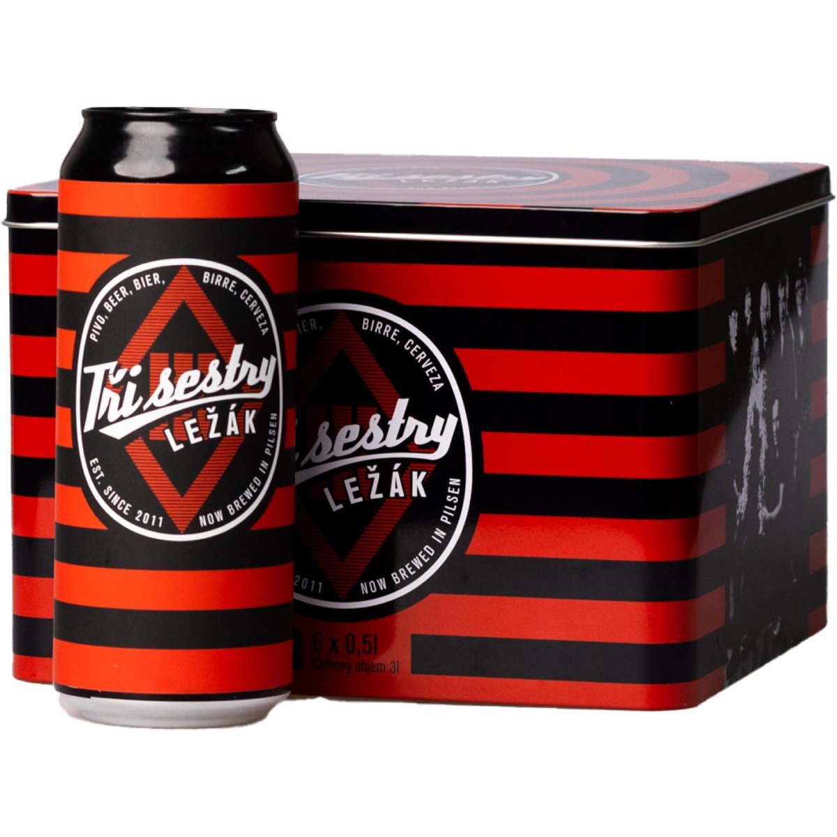 Elektrárna Tři sestry pivo ležák vánoční balení s dárkem 6×0,5l plech