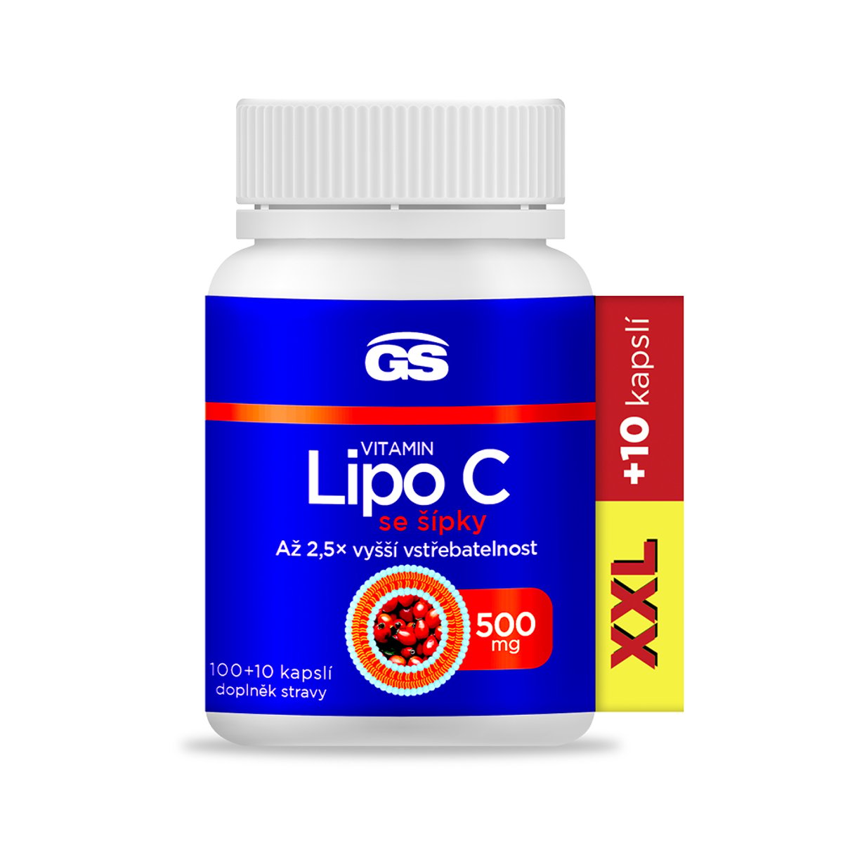 Levně GS Vitamin Lipo C 500mg se šípky cps.100+10 XXL