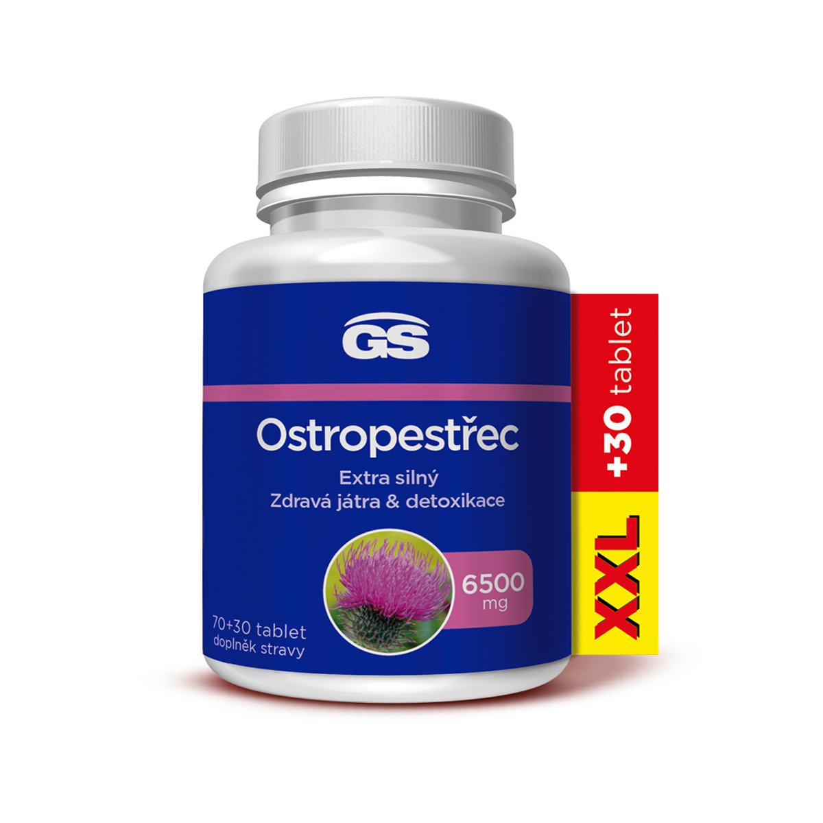Levně GS Ostropestřec 6500mg tbl.70+30 XXL