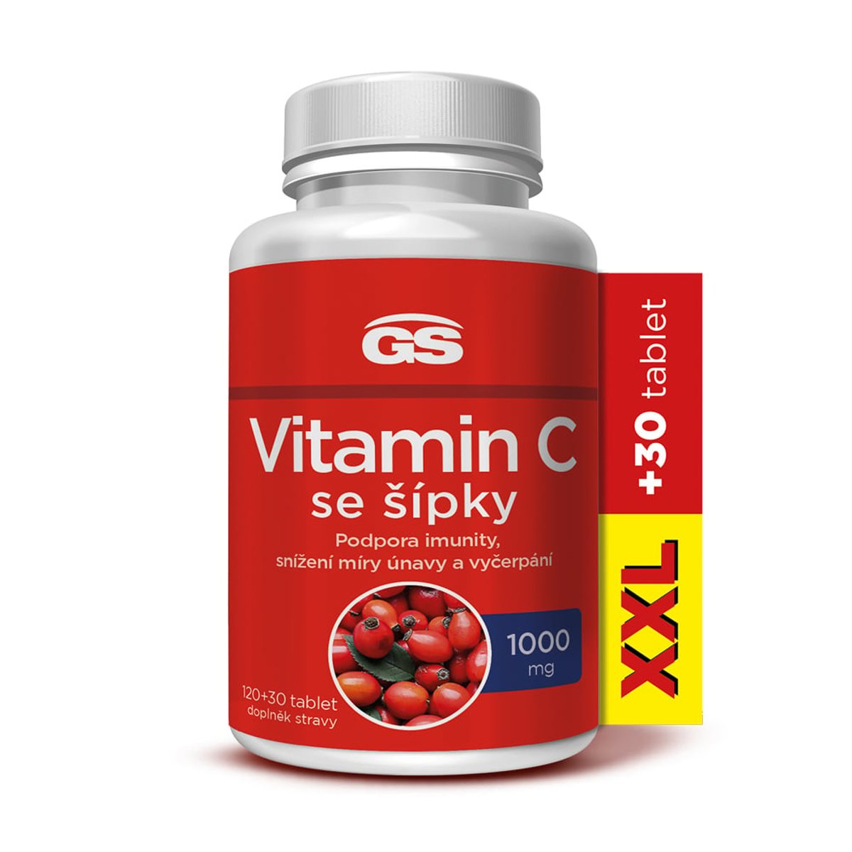 Levně GS Vitamin C 1000mg se šípky tbl.120+30 XXL