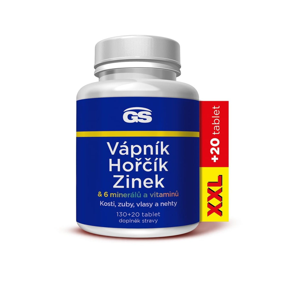GS Vápník hořčík zinek tbl.130+20 XXL