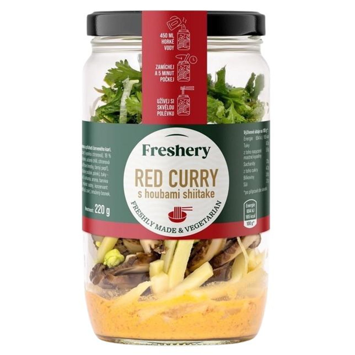 Freshery Red curry s houbami shiitake