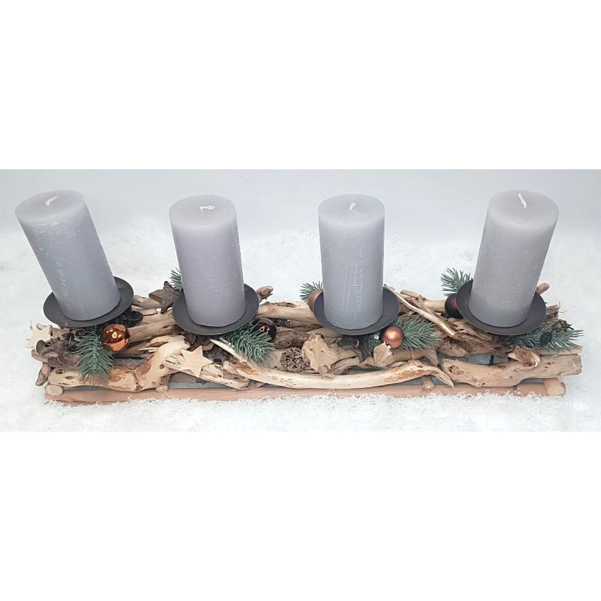 Adventní svícen dřevěný