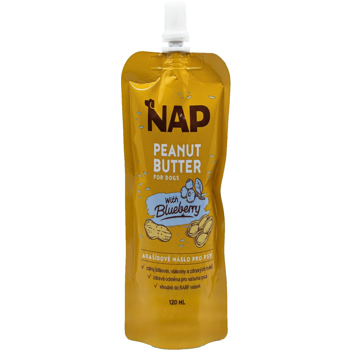 Nap Arašídové máslo pro psy – borůvka