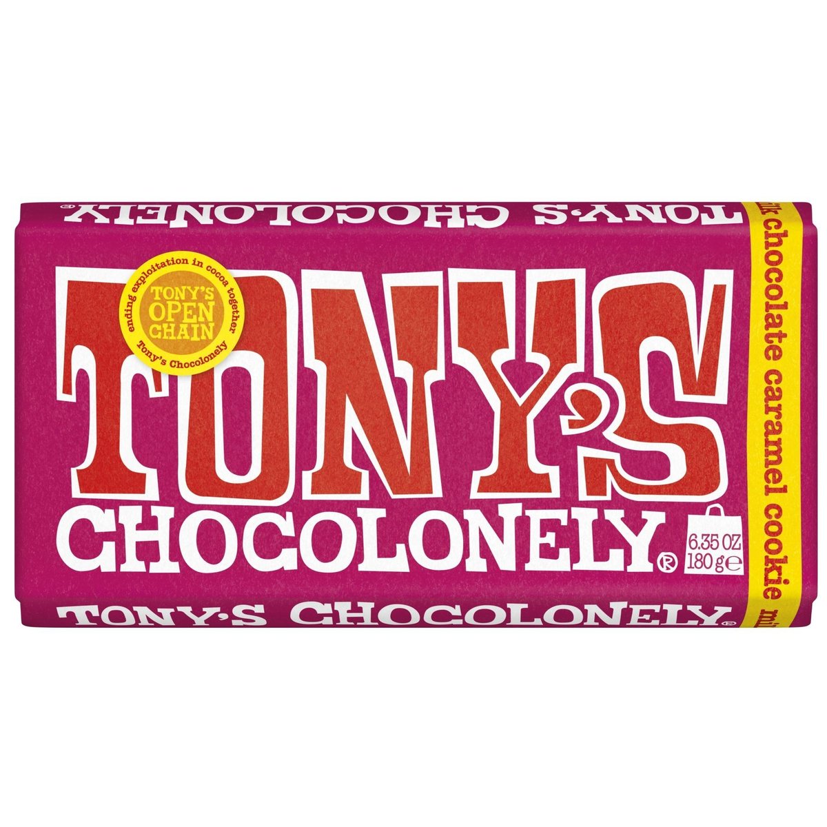 Tony's Mléčná čokoláda s kousky karamelu a sušenek