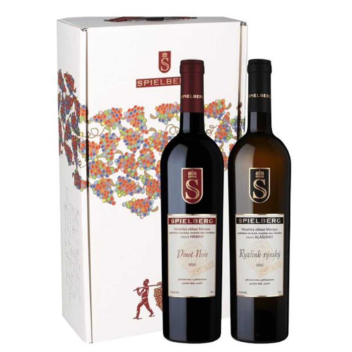 Spielberg Dárkové balení vín Austerlitz Pinot Noir 2020 a Ryzlink rýnský 2022