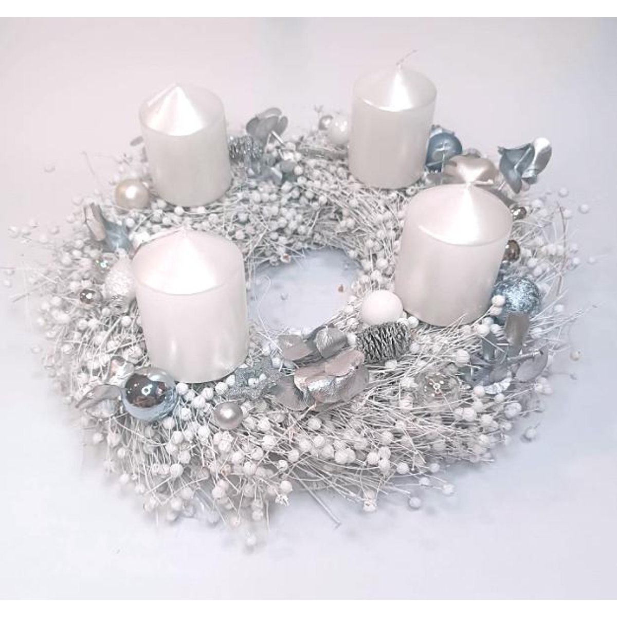 Adventní věnec lněný Ø 35 cm