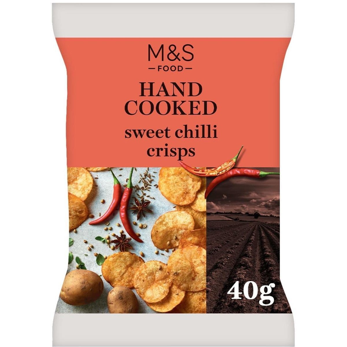 Marks & Spencer Smažené bramborové lupínky s příchutí sladkého chilli