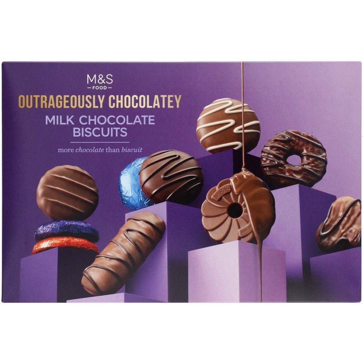 Marks & Spencer Kolekce pšeničných sušenek máčených v mléčné čokoládě (28 sušenek, 10 druhů)