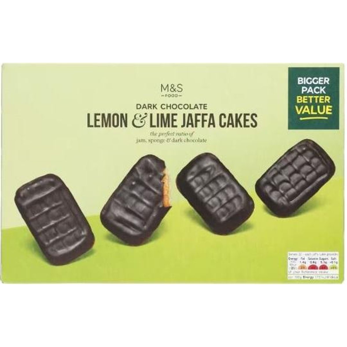 Marks & Spencer Piškoty s náplní s limetkovo-citrónovou příchutí polomáčené v hořké čokoládě