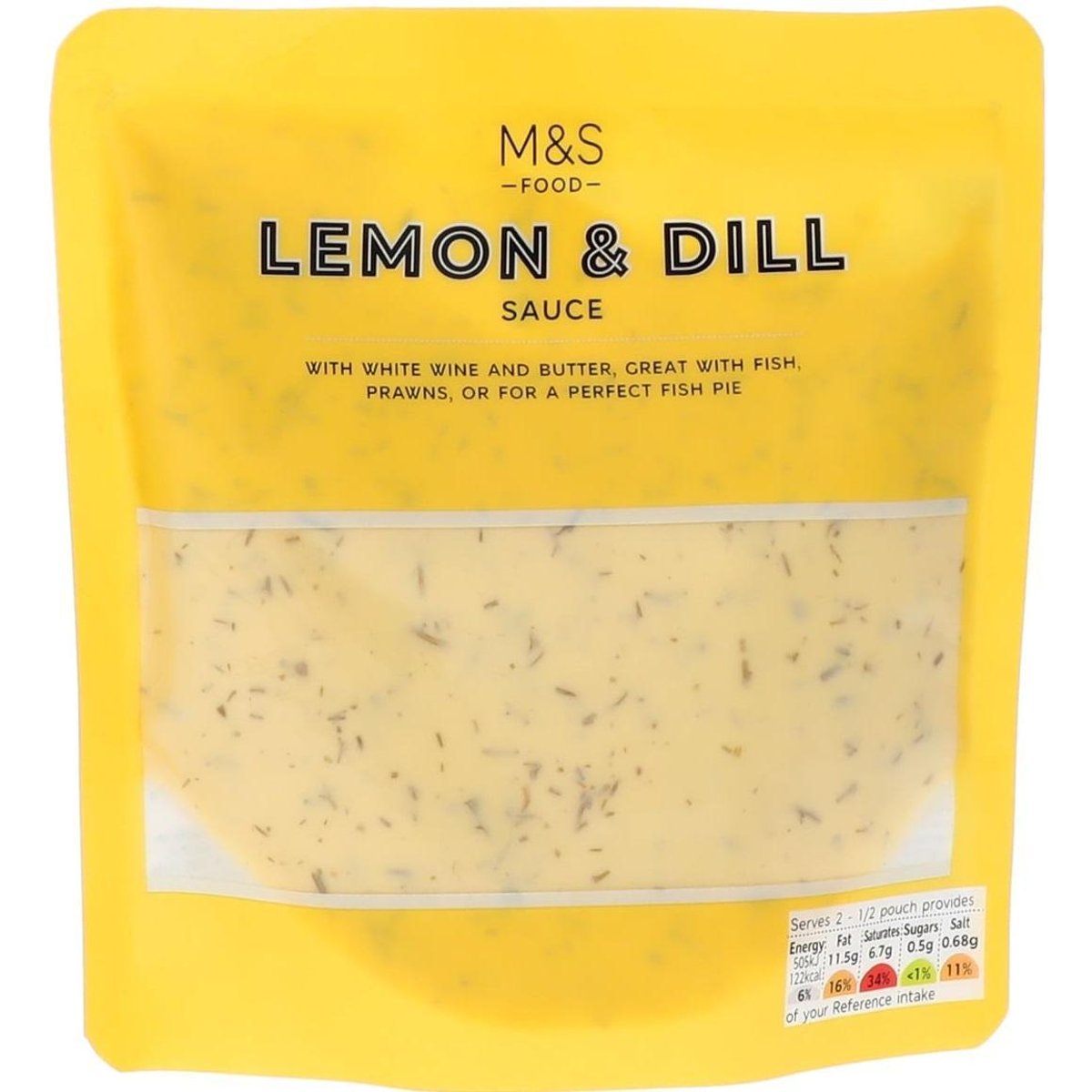 Marks & Spencer Krémová omáčka s rybím vývarem, bílým vínem, koprem a citrónovou šťávou